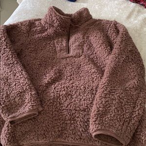 Altar’d State 3/4 zip teddy fleece pullover